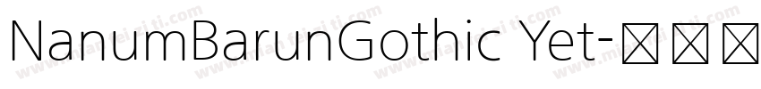 NanumBarunGothic Yet字体转换